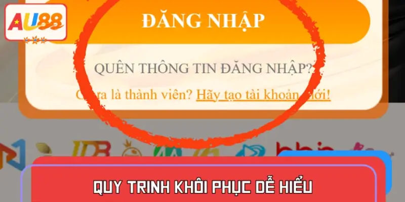 Các bước khôi phục mật khẩu tại nhà cái AU88