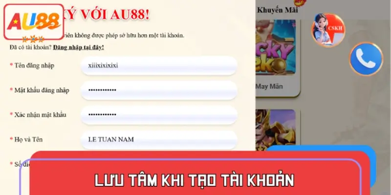 Lưu ý cần phải nhớ khi tạo tài khoản tại nhà cái