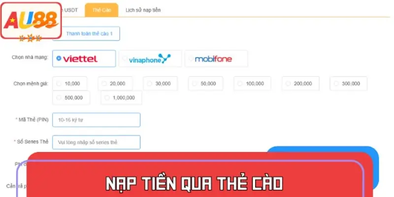 Nạp tiền qua thẻ cào