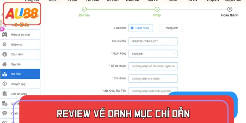 Nội dung chính được cung cấp trong chuyên mục AU88