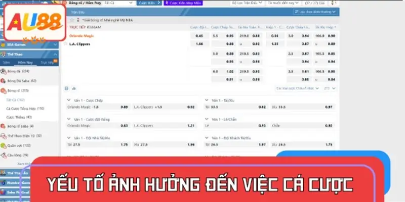 Các yếu tố ảnh hưởng đến việc cá cược bóng rổ