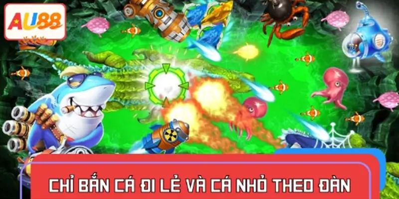 Chỉ bắn cá đi lẻ và cá nhỏ theo đàn