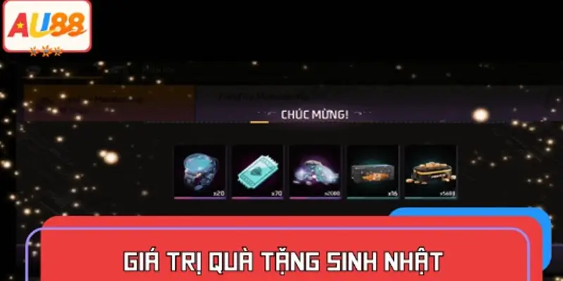 Giá trị quà tặng sinh nhật cụ thể theo từng cấp độ VIP